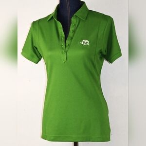 OGIO womens Onyx Green Polo Shirt size XS Logo on front, Embroidered Freightquot